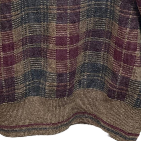 Vintage Maglificio Florence Merino Wool Plaid Cardigan Sweater - Picture 10 of 14